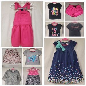Girls' Size 4 Clothing Bundle Spring Summer Athleisure Casual-10 Pieces